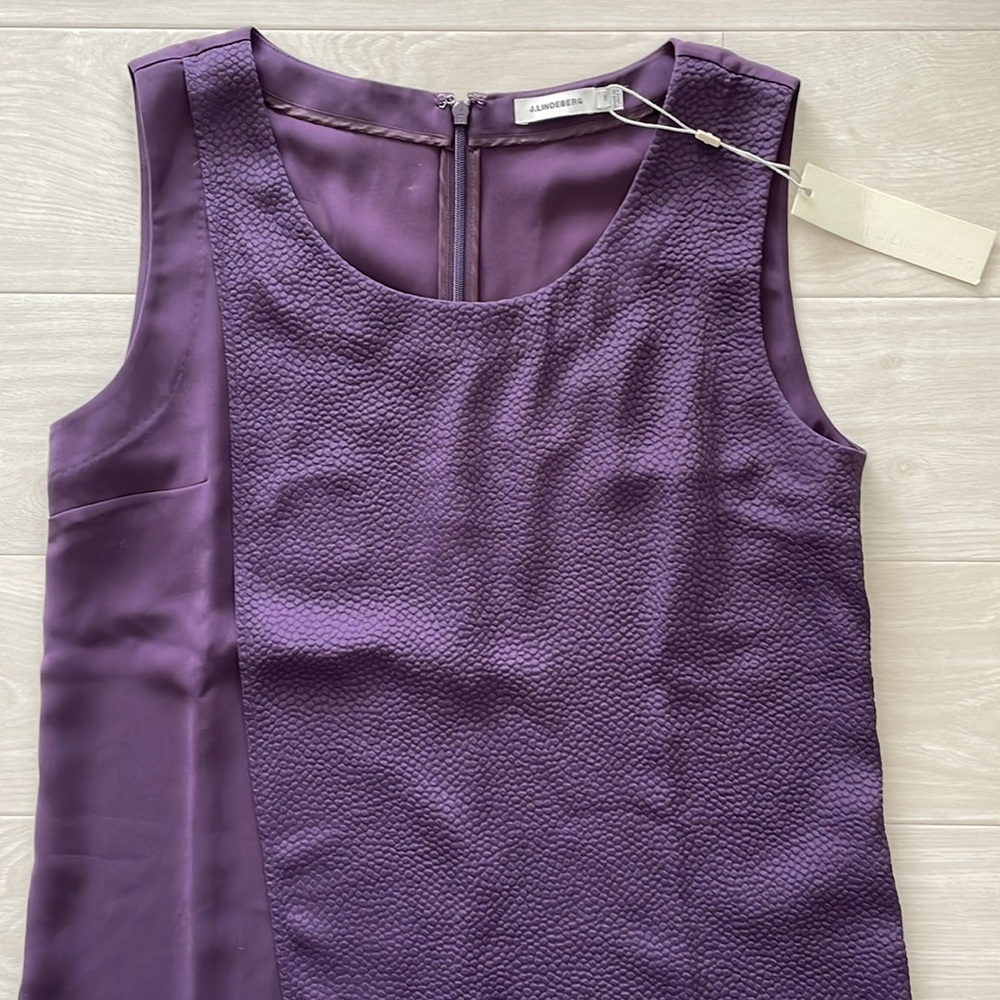 J. Lindeberg Plum Daniella Stretch Drape Dress - Picture 7 of 16